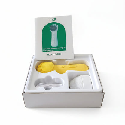 Brosse nettoyante visage électrique à vibration thermique